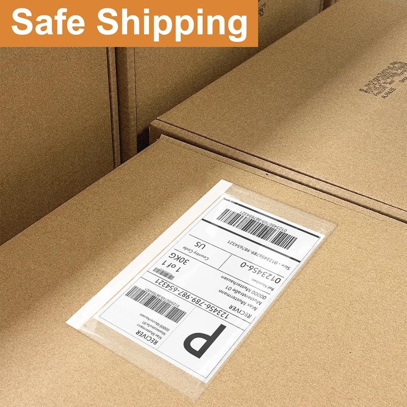 BESTEASY 6" x 9" Packing List Pouches, Strong Adhesive Plastic List Label Envelope, Clear Top Loading Packing List 200 Packs - Image 5